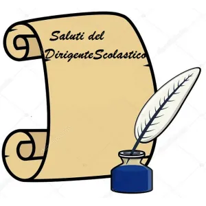 pergamena con la scritta "saluti del dirigente"